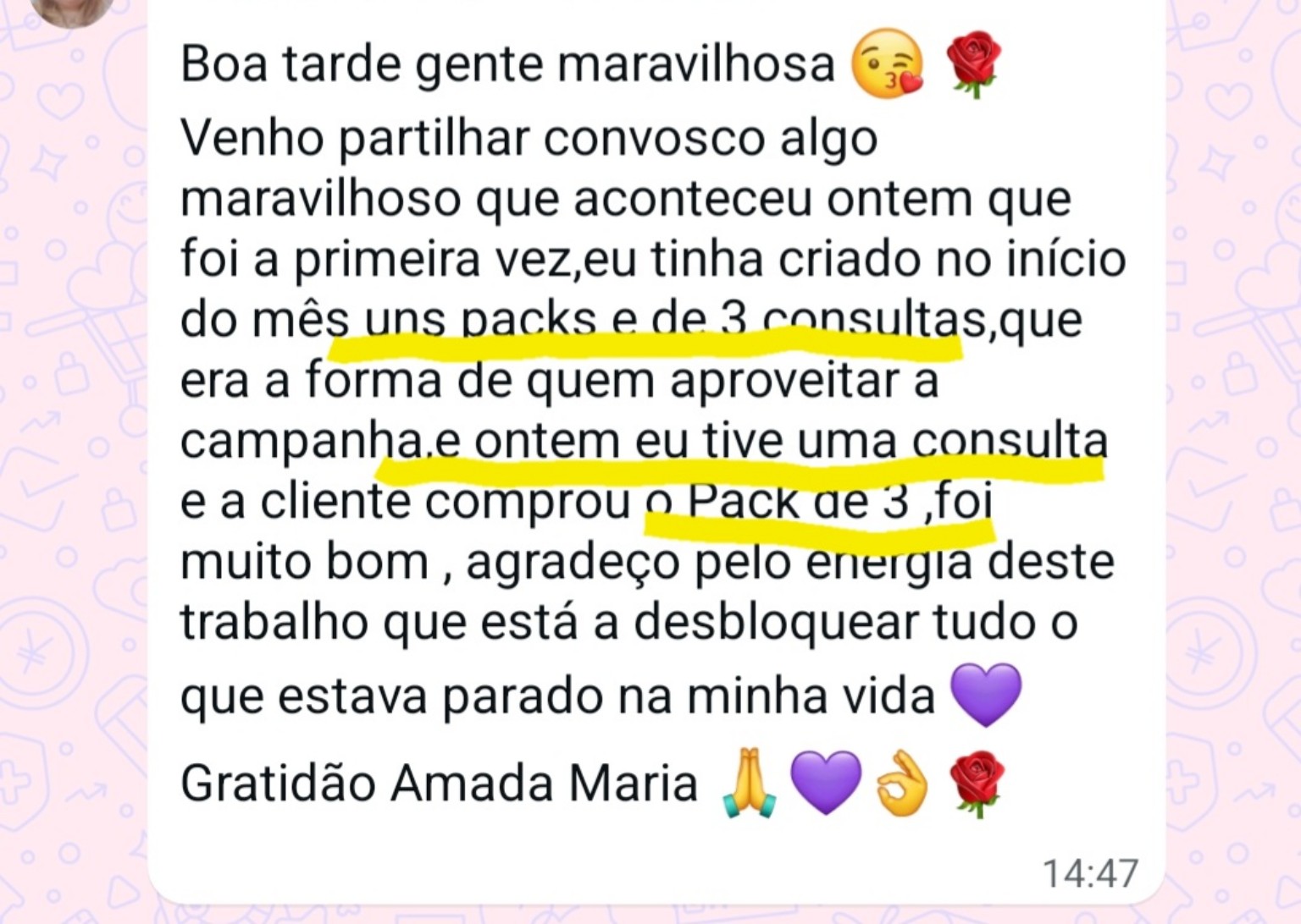 Testemunho de participante de ciclo Reset